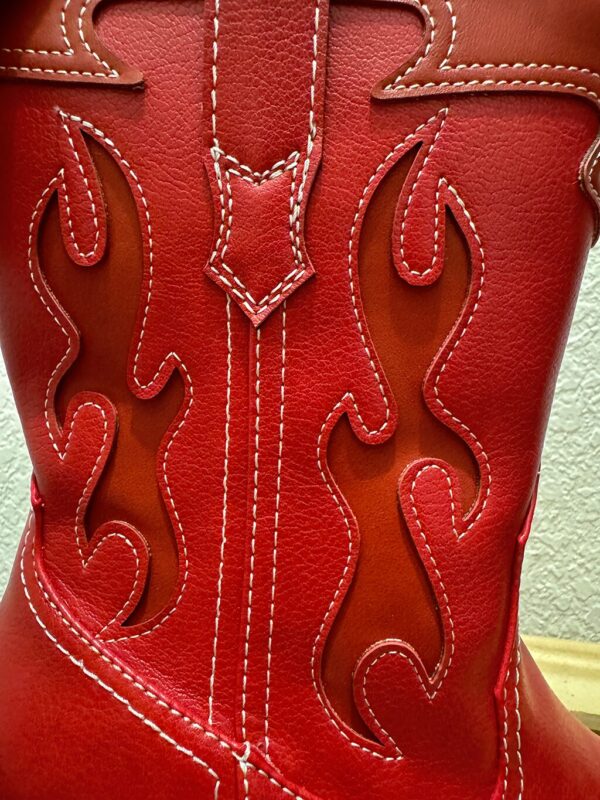 Detail shot of red boot